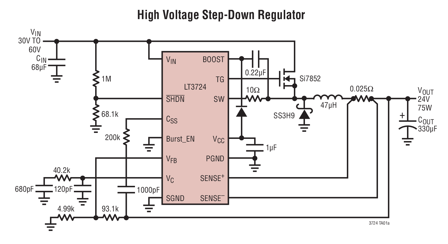 High Voltage Step-Down Regulator