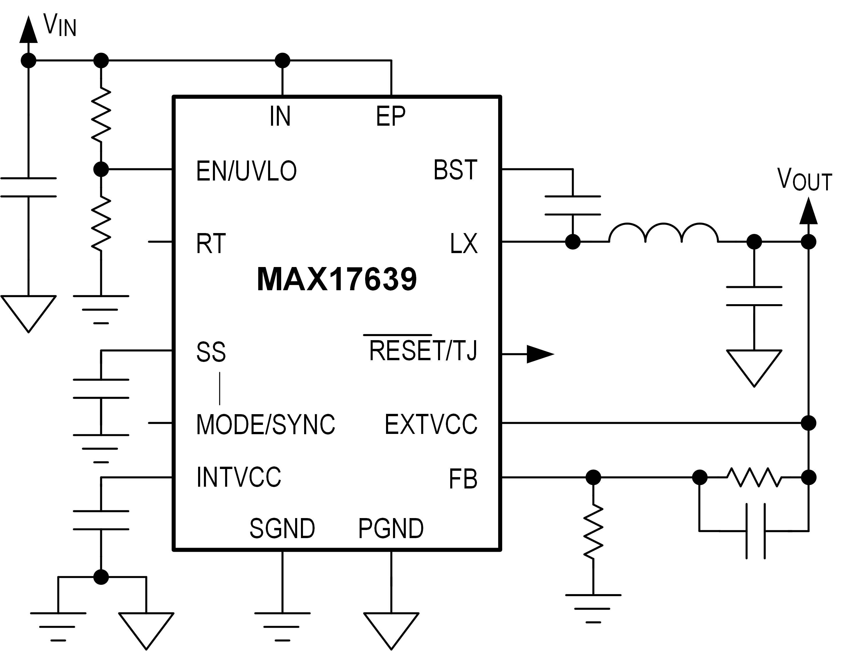 MAX17639 Simplified Application Diagram