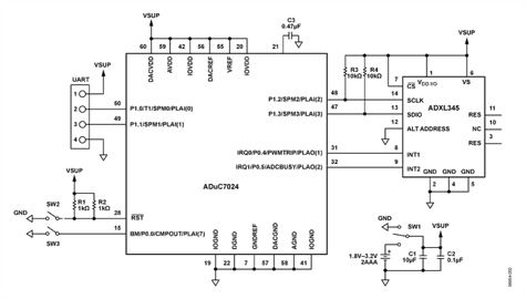 ADXL345 and ADuC7024 in I2C Configuration