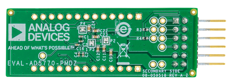 EVAL-AD5770-PMDZ Evaluation Board - Bottom View