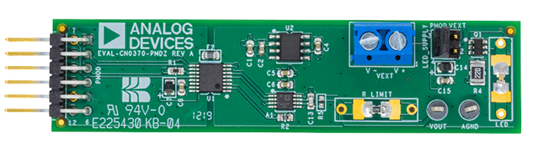 EVAL-CN0370-PMDZ Evaluation Board - Top View