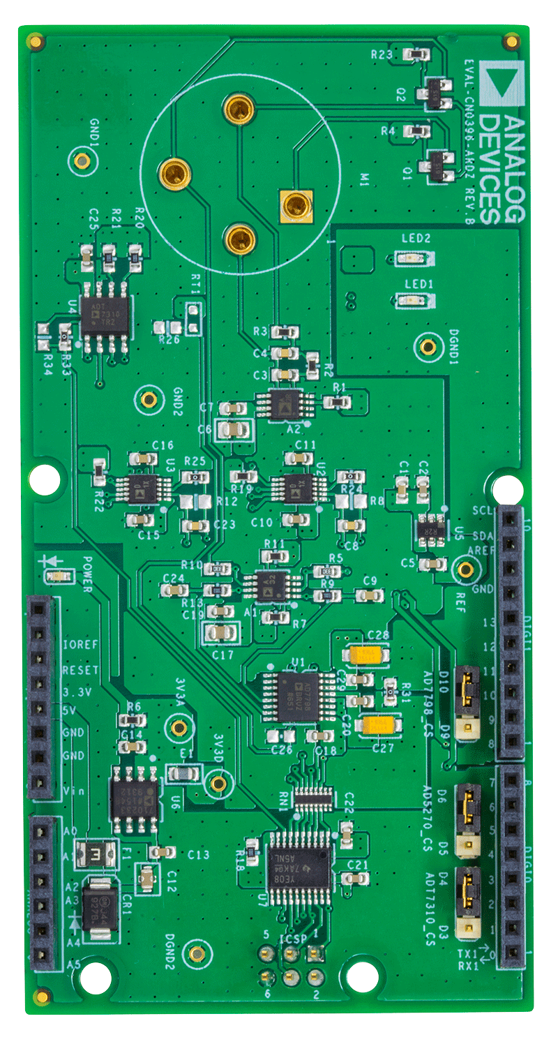 EVAL-CN0396-ARDZ Evaluation Board - Top View