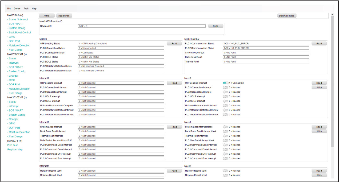 MAXREFDES182 GUI with Fully Expanded Submenus