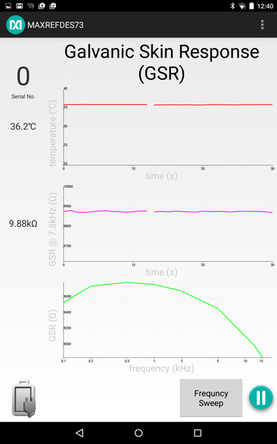 Figure 6. MAXREFDES73 mobile app screenshot.