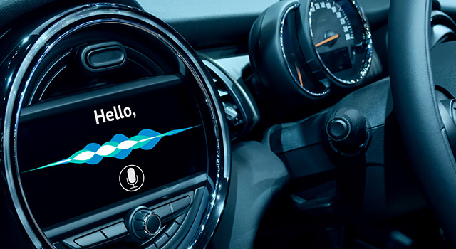 Dashboard of a car interacting with the driver