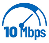 icon of meter showing 10 Mpbs