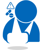 Icon depicting adverse effects during treatment