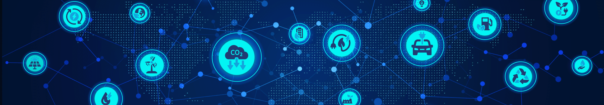 A dotted world map with an overlay of network electrification related icons
