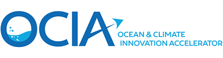 Graphic image of the OCIA logo. OCIA is the: Ocean and Climate Innovation Accelerator.