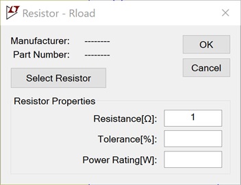 Figure 7. Generic resistor component parameters. Figure 7. Generic resistor component parameters.