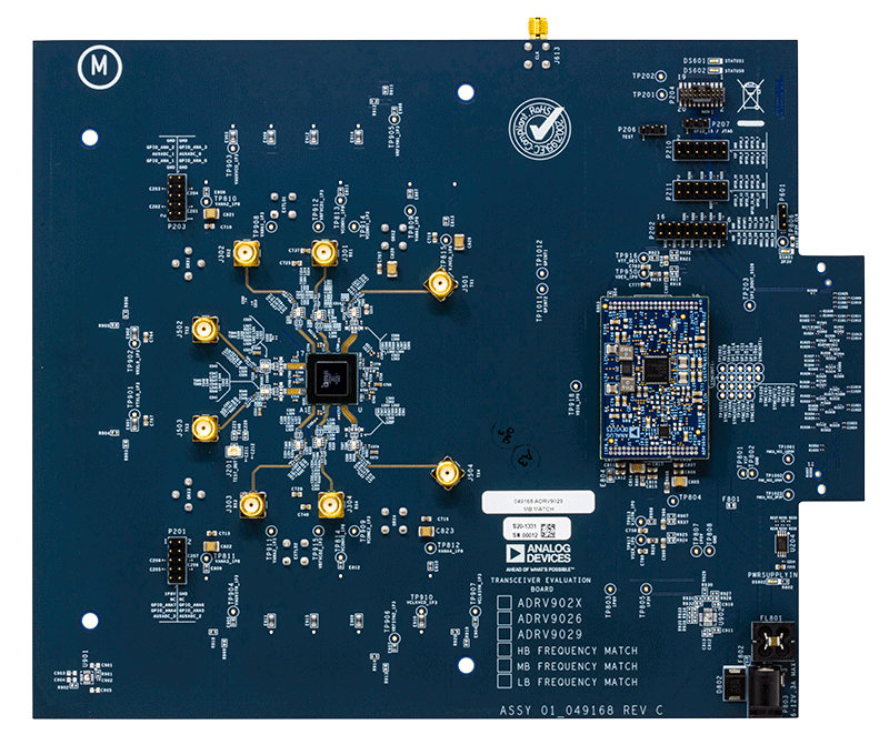 ADRV9029 Evaluation Board - Top View
