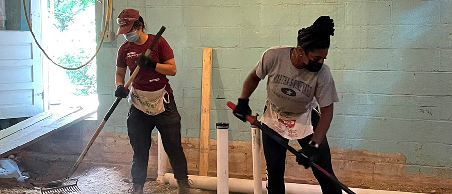 ADI employees during building affordable housing