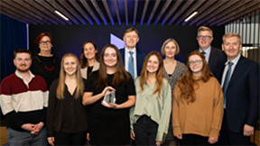 Vince Roche with the five Peter Real Scholars