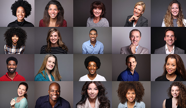 Diverse group of employees