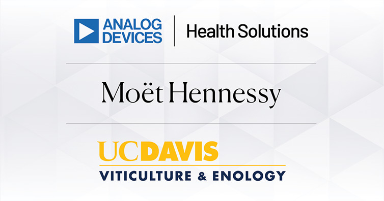 Analog Devices Health Solutions, Moët Hennessy, UC Davis logos.
