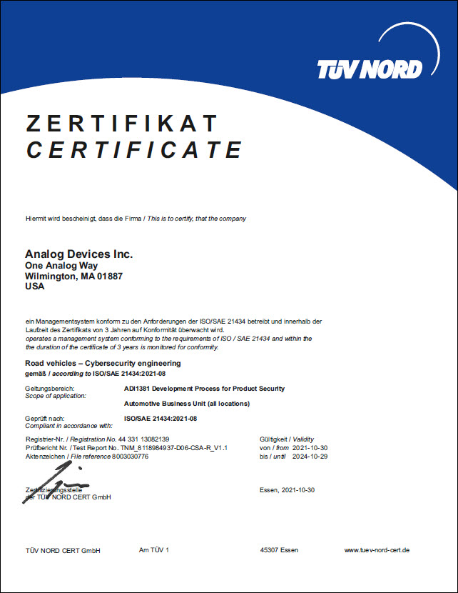 Analog Devices, Wilmington, Massachusetts, US