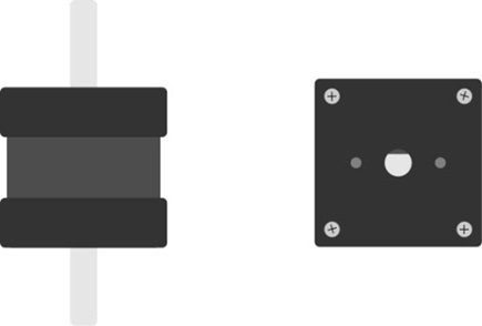 Figure 8. Stepper motor with double shaft.