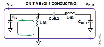 Figure 2. Current-Flow Diagram—Qh1 Closed and Ql1 Open.