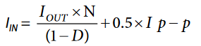 Q1 Peak Amps (for CCM) Equation.