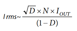 Q1 Amps RMS (Large L) Equation.