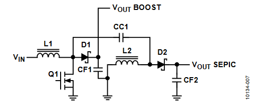 Figure 7. SEPIC Converter with Added Boost