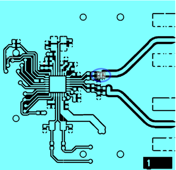 Figure 1. EVAL-ADF724xDB3Z Board Layout Highlighting Balun Location.