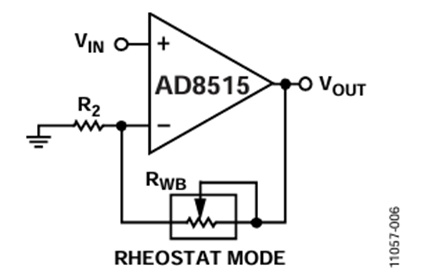 Figure 6. Noninverting Amplifier with Rheostat Control.