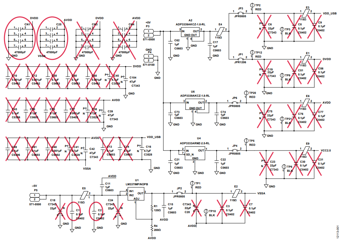 Figure 1. Capacitors Removed from the Power Supplies.