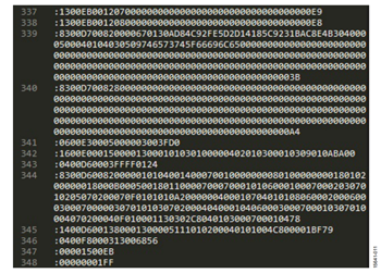 図12. .hex ファイルのサンプル