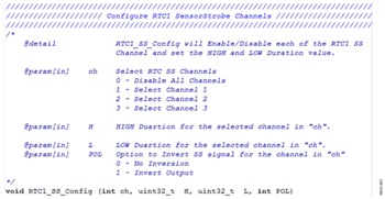 図7. RTC1をSensorStrobe用に設定するソース・コード