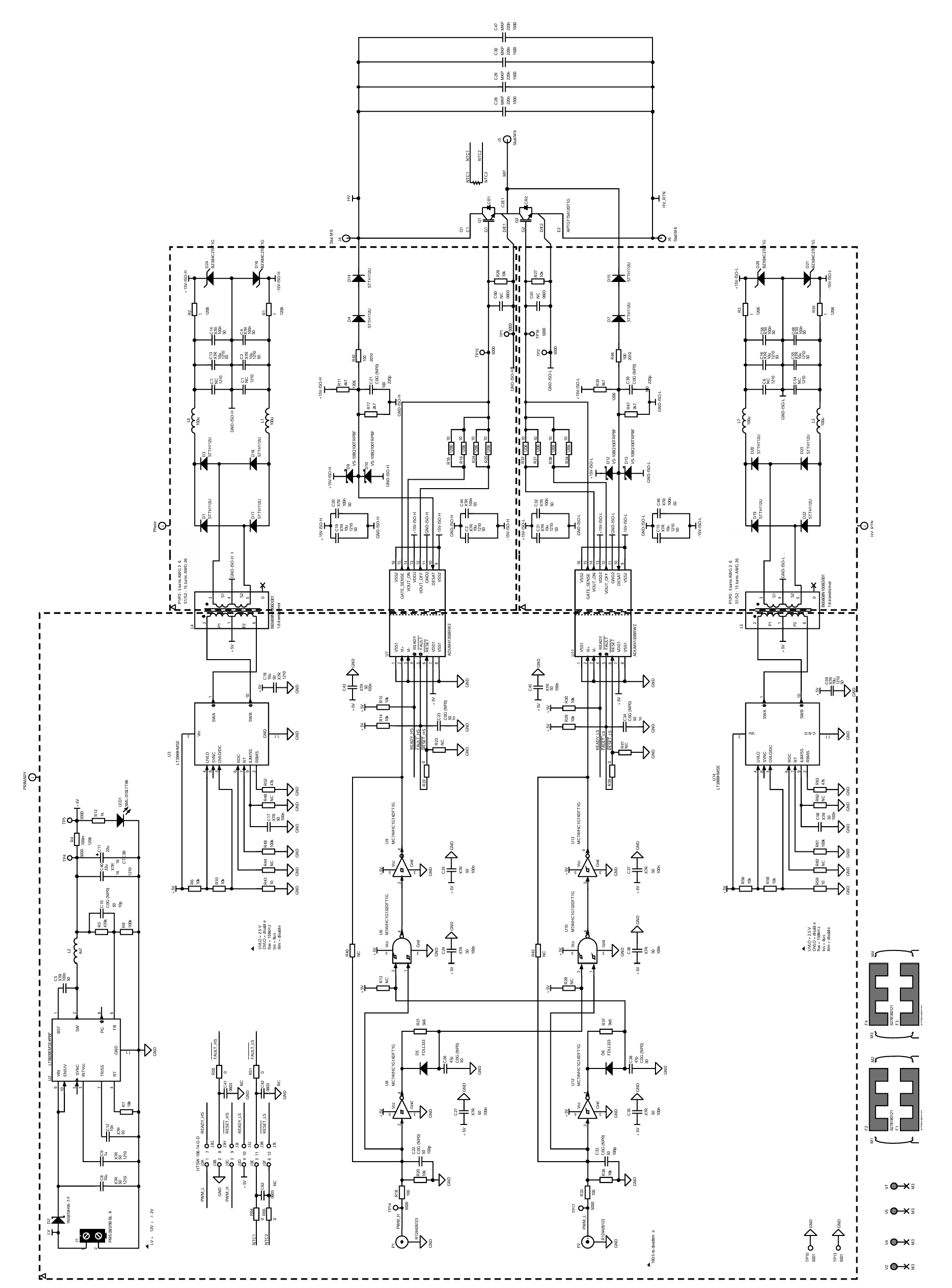 図24. ADuM4135ゲート・ドライバ基板の回路図