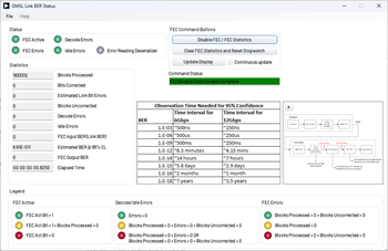 図6. GMSL GUI のGMSL リンクBER ステータス・ウィンドウ