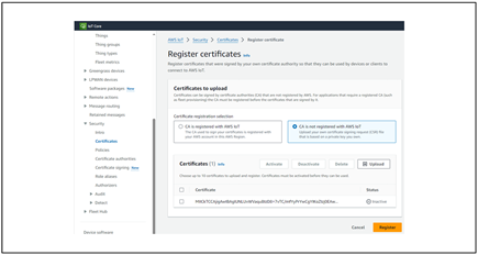 Figure 7. Upload Certificate