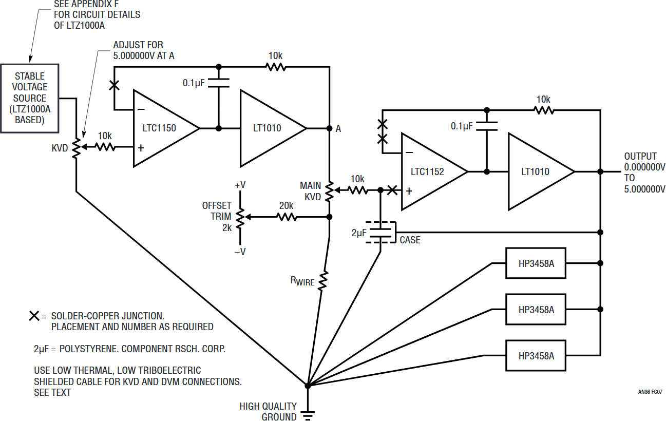 図C7.サブppmの直線性を備えた電圧源(詳細図)