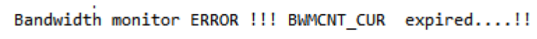 Figure 5. Bandwidth Monitor Error.