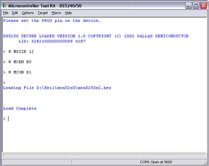 Figure 1. Loading the debug monitor using MTK.