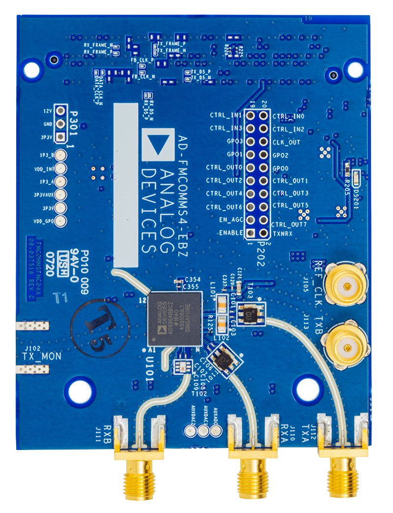 AD-FMCOMMS4-EBZ Evaluation Board - Bottom View