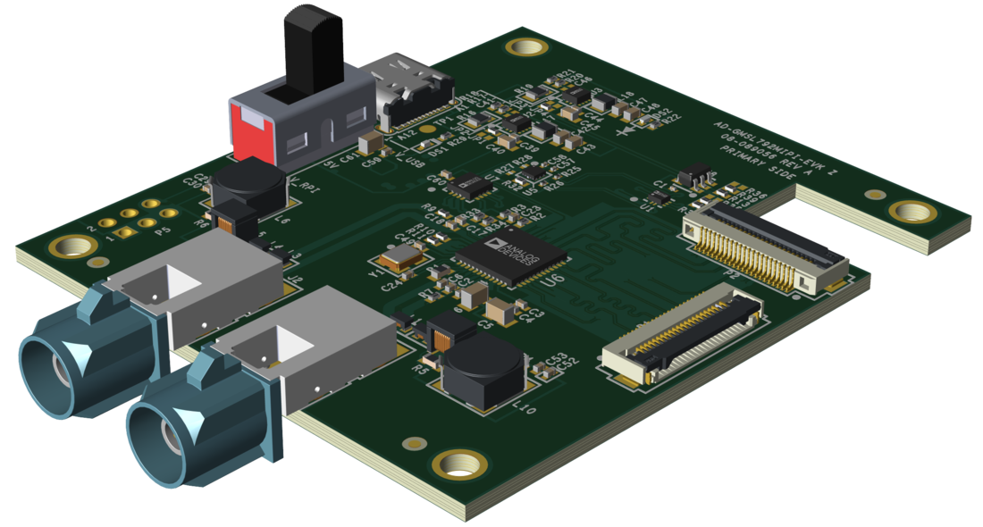 AD GMSL792MIPI EVK angle evaluation board