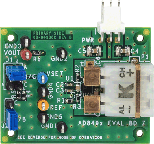 AD849x Evaluation Board - Top View
