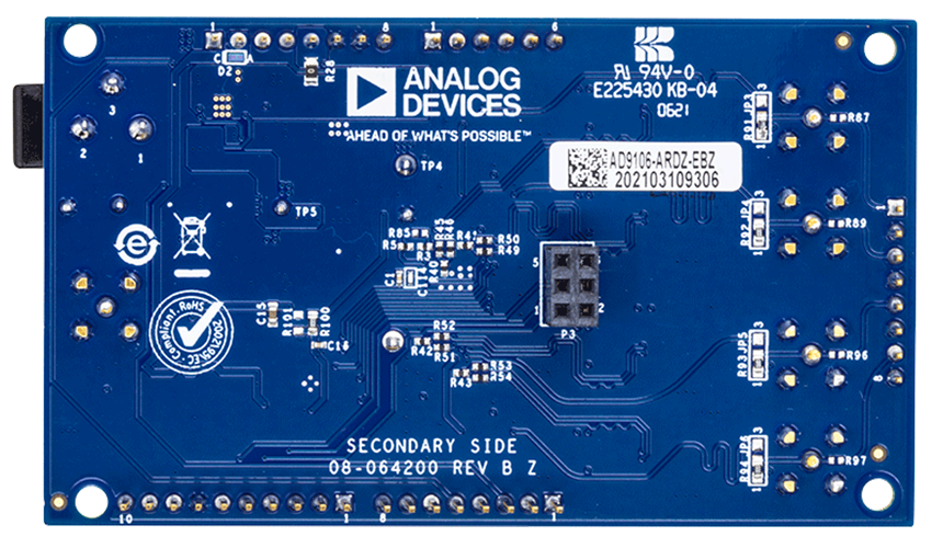 AD9106-ARDZ-EBZ Evaluation Board - Bottom View