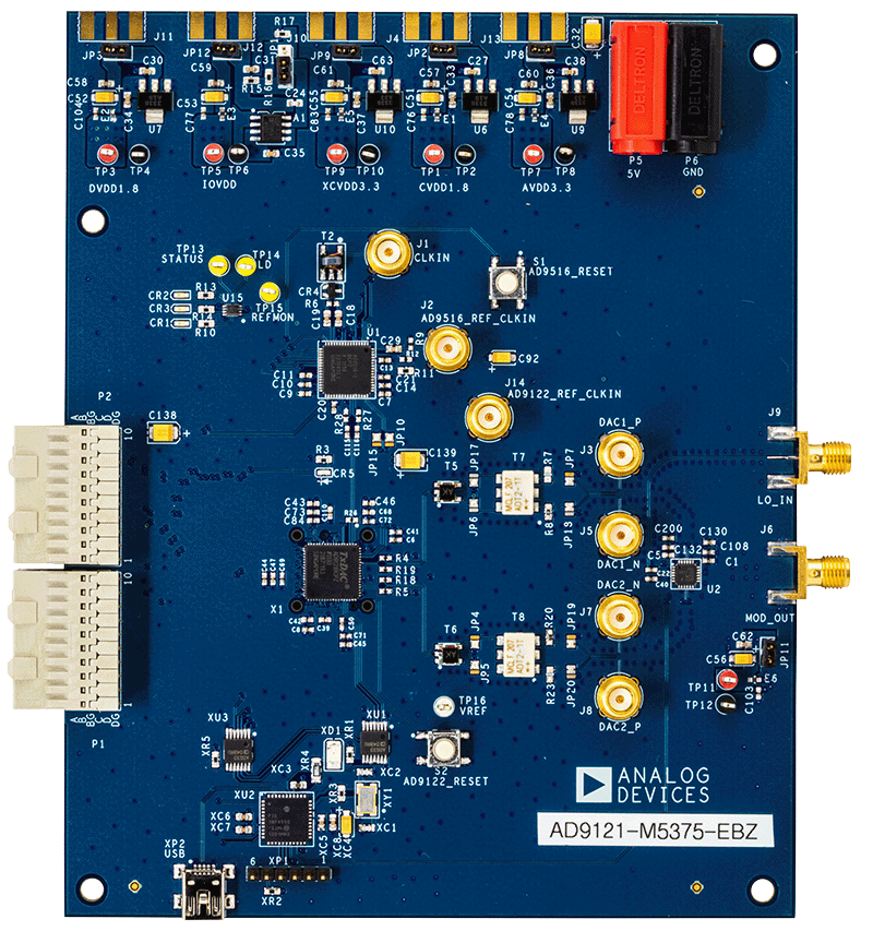 AD9121-M5375-EBZ Evaluation Board - Top View