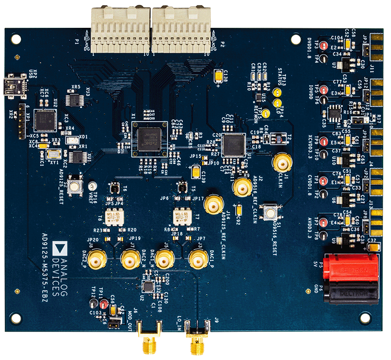 AD9125-M5375-EBZ Evaluation Board - Top View