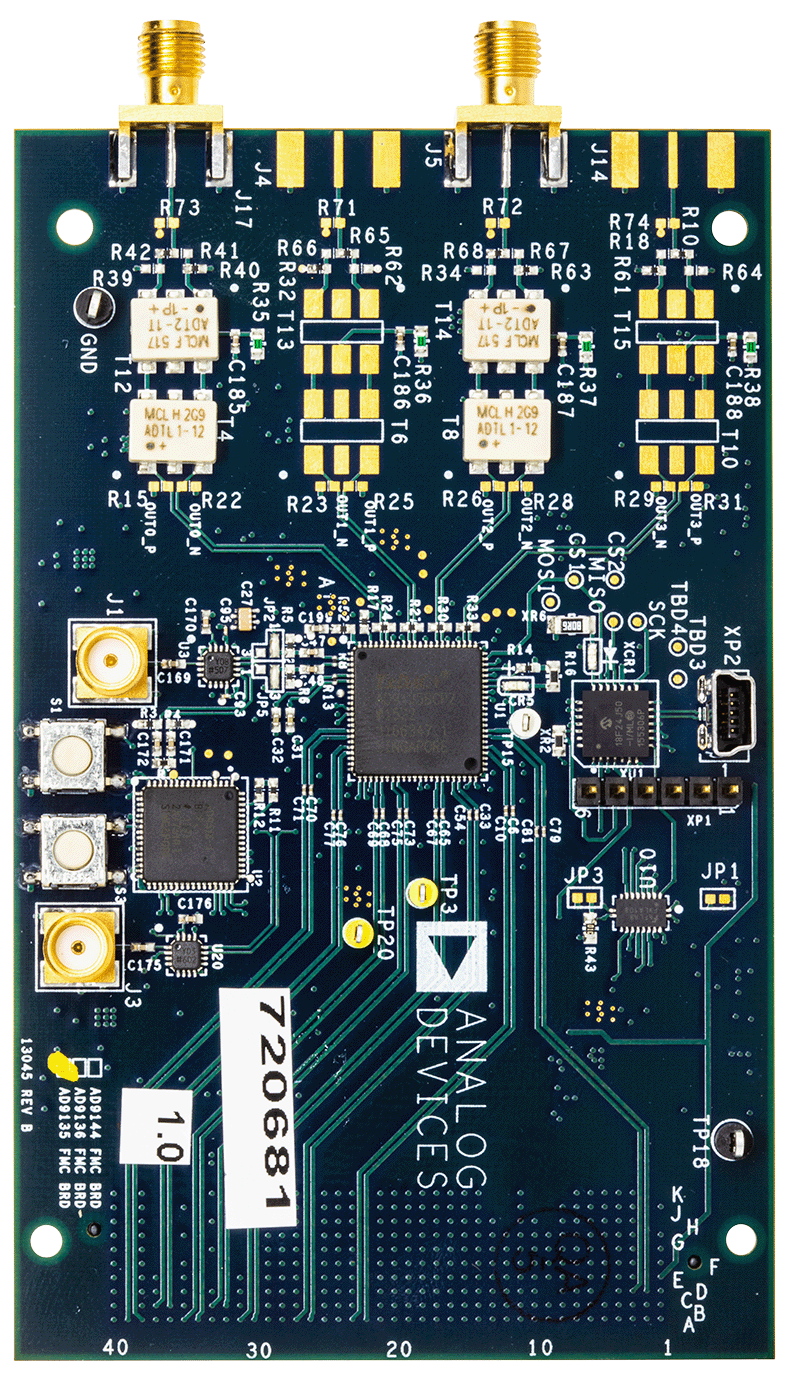 AD9135-FMC-EBZ Evaluation Board - Top View