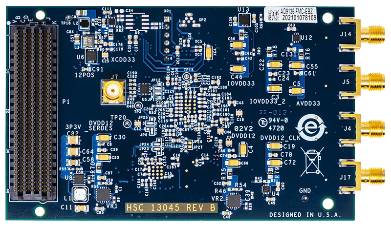 AD9136-FMC-EBZ Evaluation Board - Bottom View