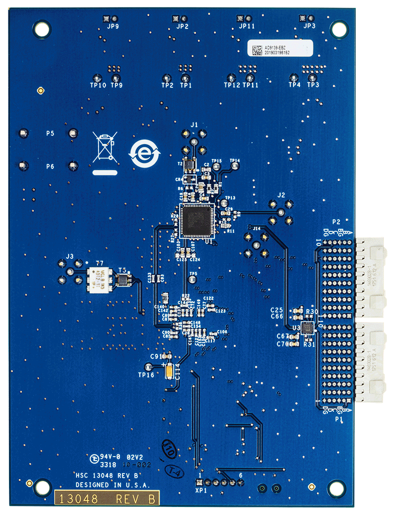 AD9139-EBZ Evaluation Board - Bottom View