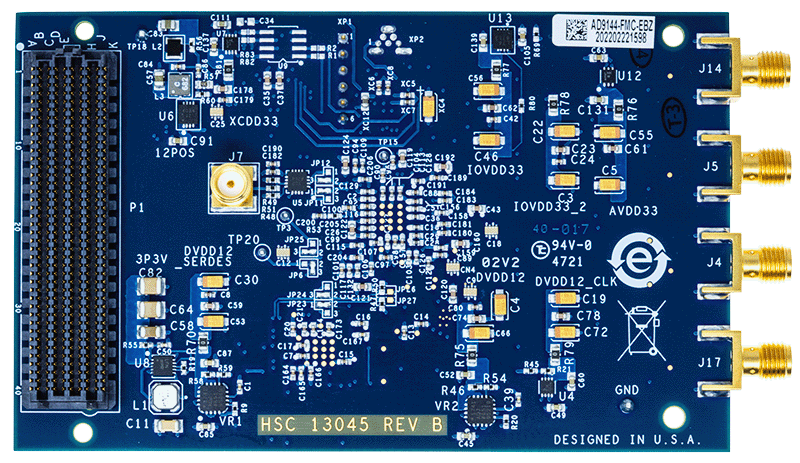 AD9144-FMC-EBZ Evaluation Board - Bottom View