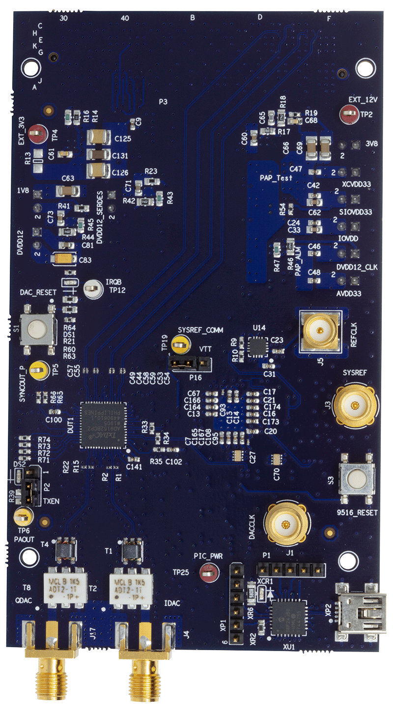 AD9152-FMC-EBZ Evaluation Board - Bottom View