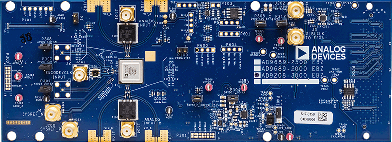 AD9208-3000 Evaluation Board - Top View