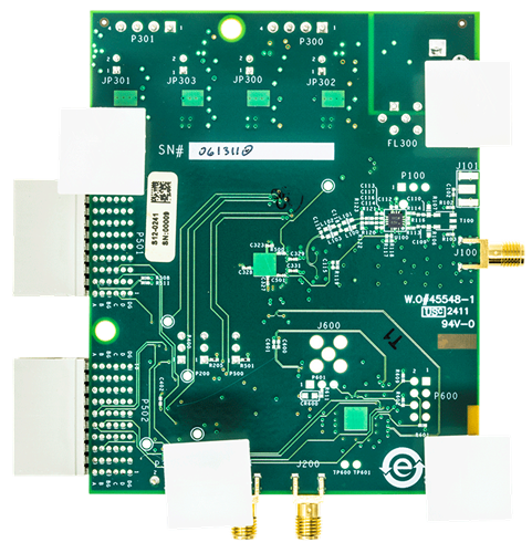 Dual 10-16 bit 20-125MSPS ADC Evaluation Board - Bottom View