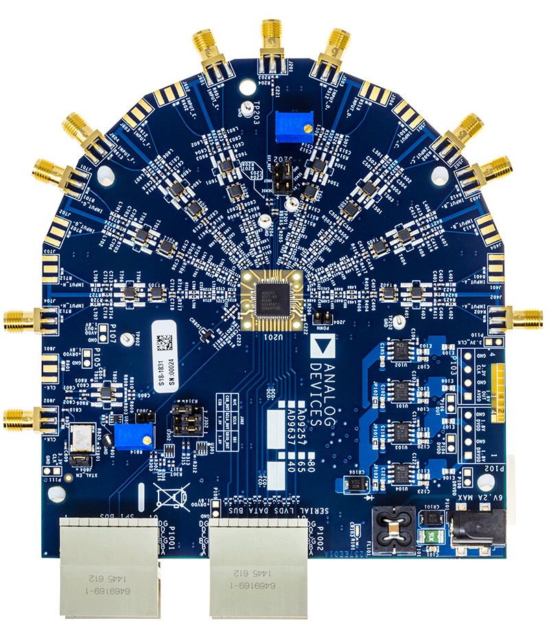 AD9257-65EBZ Evaluation Board - Top View